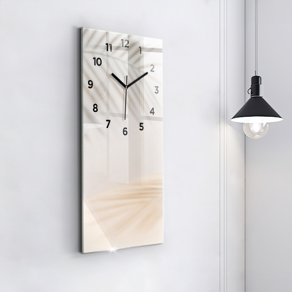 Modern vertical wall clock Creamy abstraction