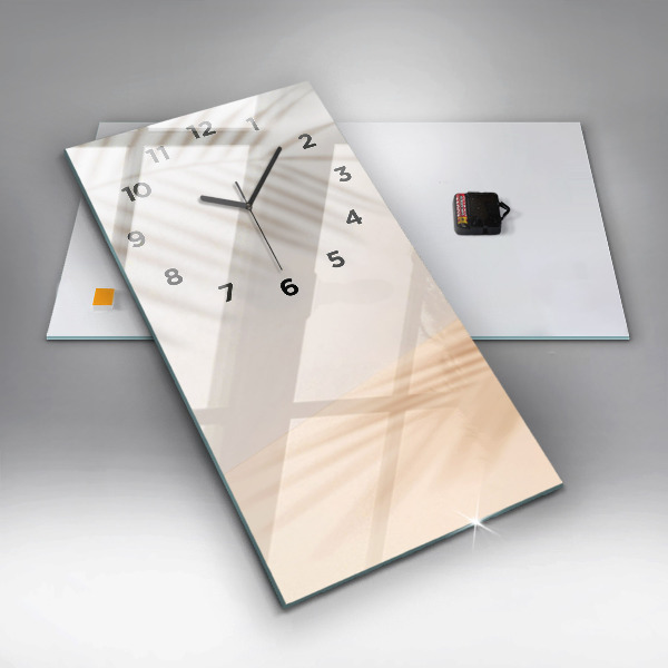Modern vertical wall clock Creamy abstraction