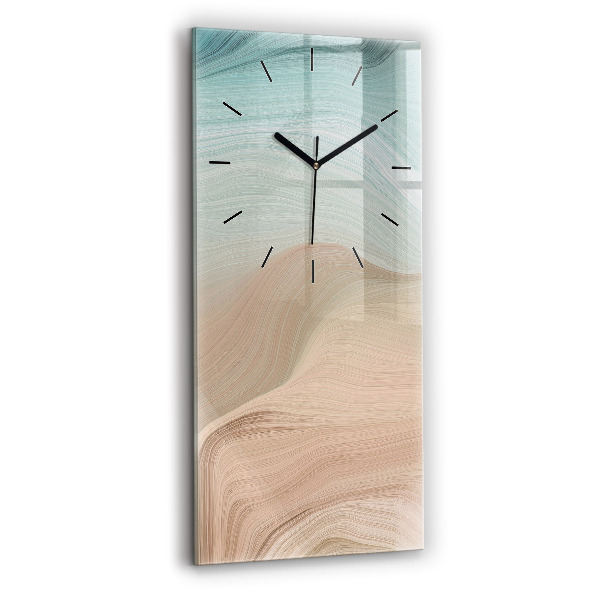 Modern vertical wall clock Wave abstraction