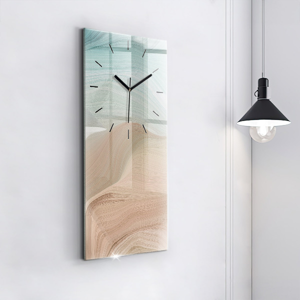 Modern vertical wall clock Wave abstraction