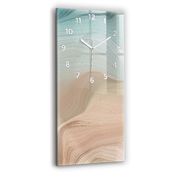 Modern vertical wall clock Wave abstraction