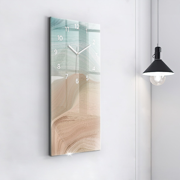 Modern vertical wall clock Wave abstraction