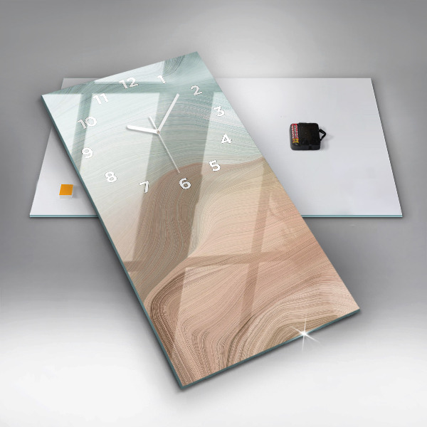 Modern vertical wall clock Wave abstraction