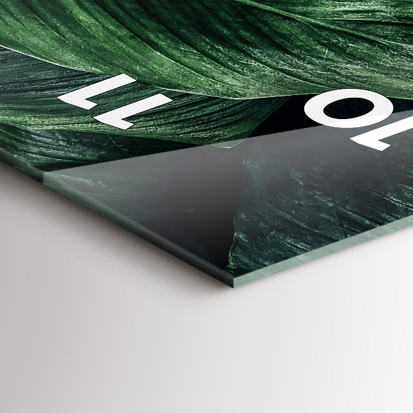 Modern vertical wall clock Tropical Monstera