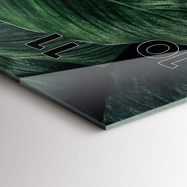 Modern vertical wall clock Tropical Monstera