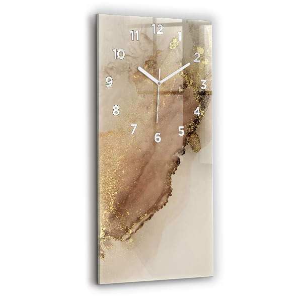 Modern vertical wall clock Beige modern art