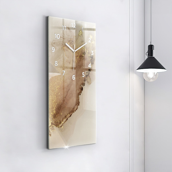 Modern vertical wall clock Beige modern art