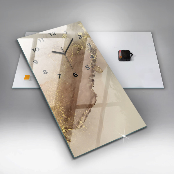Modern vertical wall clock Beige modern art