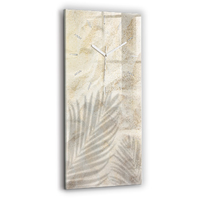 Modern vertical wall clock Palm tree shadow sand