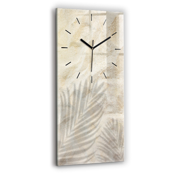 Modern vertical wall clock Palm tree shadow sand