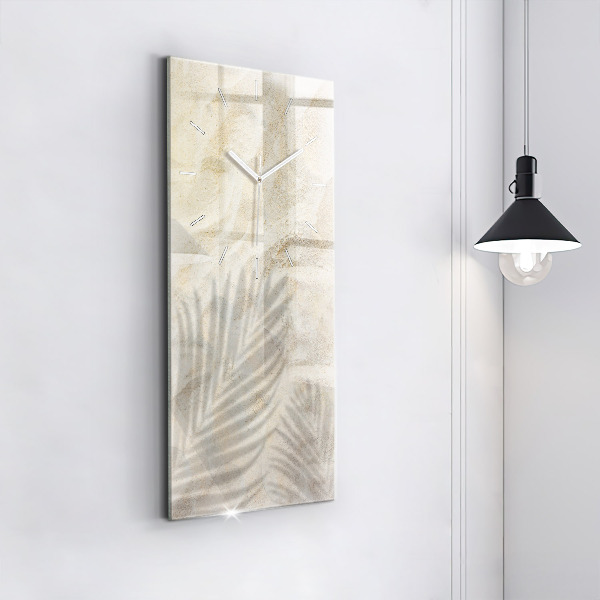 Modern vertical wall clock Palm tree shadow sand