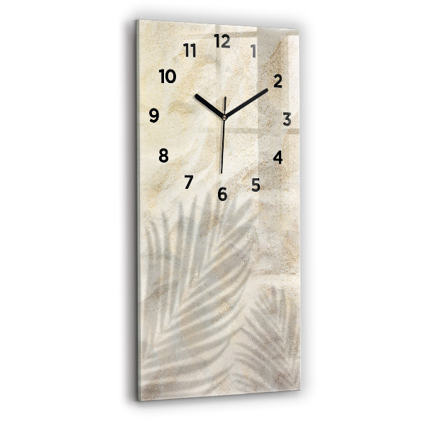 Modern vertical wall clock Palm tree shadow sand
