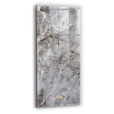 Modern vertical wall clock Gray granite marble