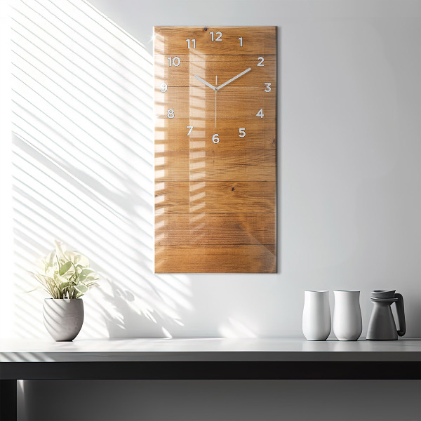 Modern vertical wall clock Wooden boards