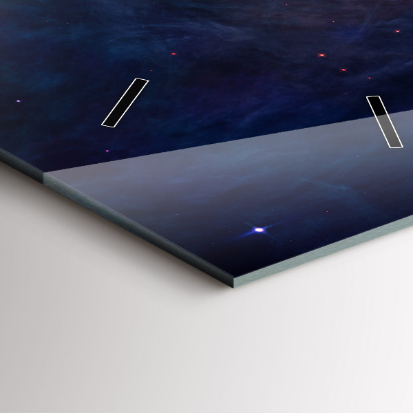 Modern vertical wall clock Galaxy and stars