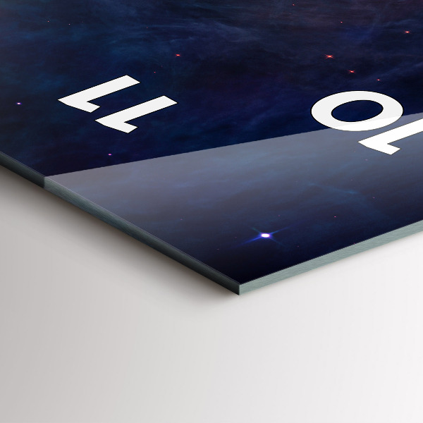 Modern vertical wall clock Galaxy and stars