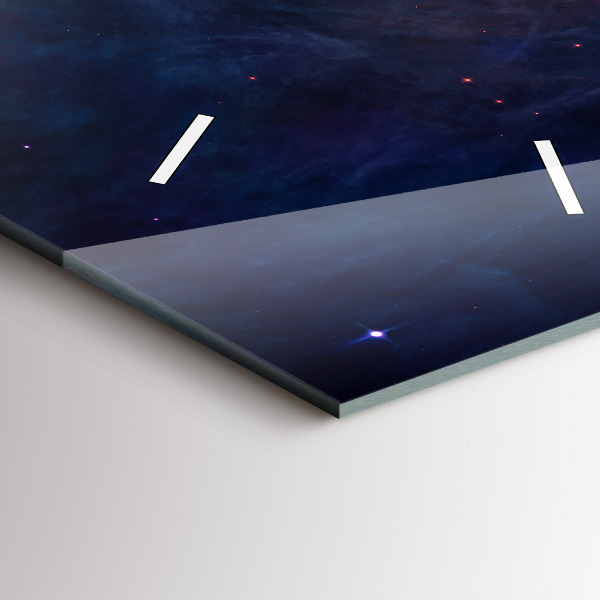 Modern vertical wall clock Galaxy and stars