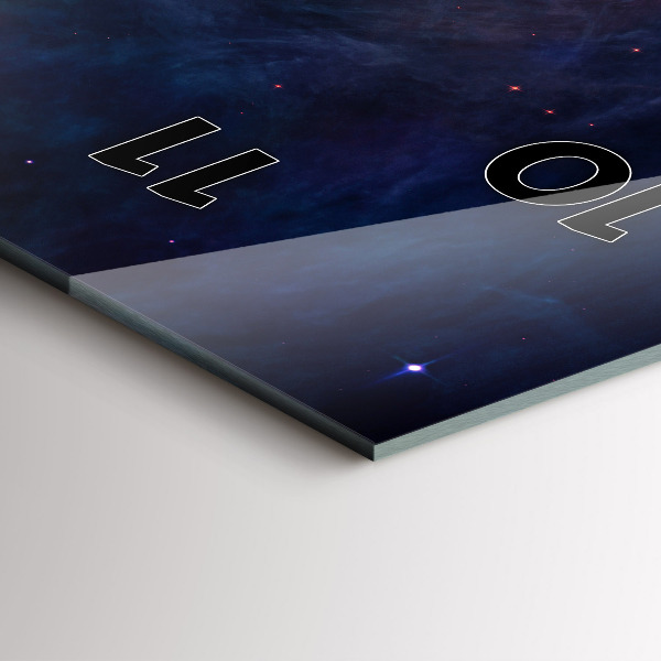 Modern vertical wall clock Galaxy and stars