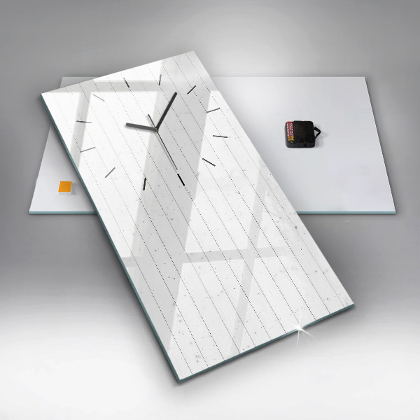 Modern vertical wall clock Wooden panels pattern