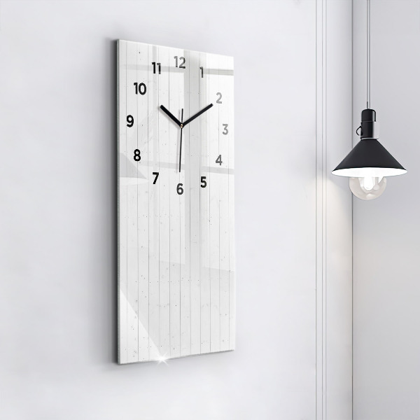 Modern vertical wall clock Wooden panels pattern