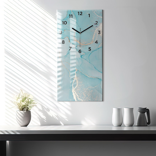 Modern vertical wall clock Decorative marble