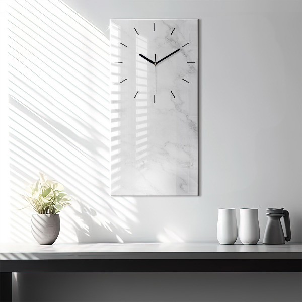 Modern vertical wall clock Elegant marble