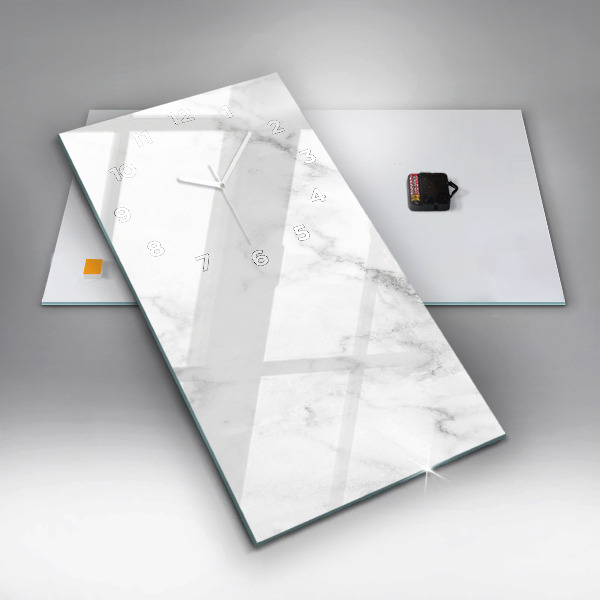 Modern vertical wall clock Elegant marble