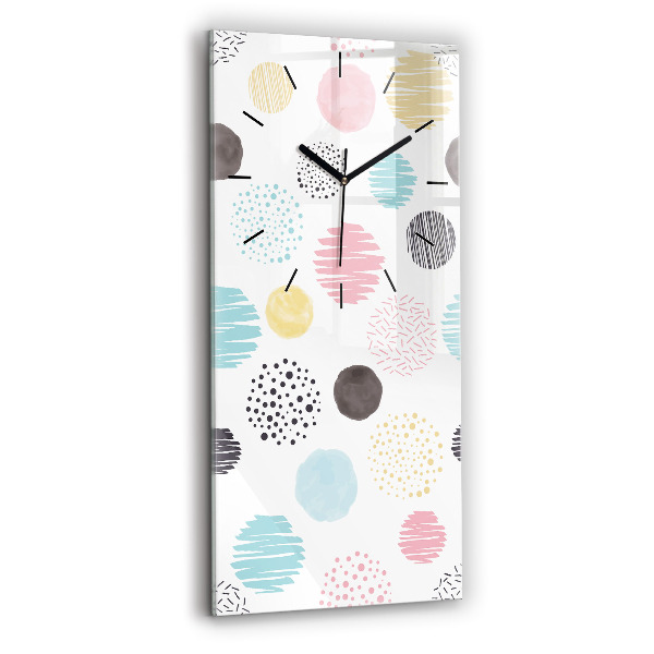 Modern vertical wall clock Geometric pattern