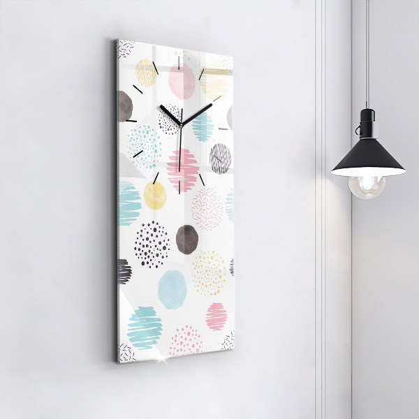 Modern vertical wall clock Geometric pattern