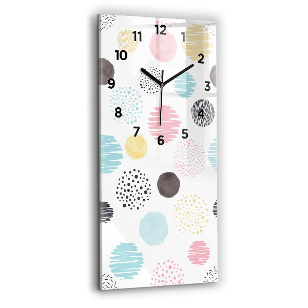 Modern vertical wall clock Geometric pattern
