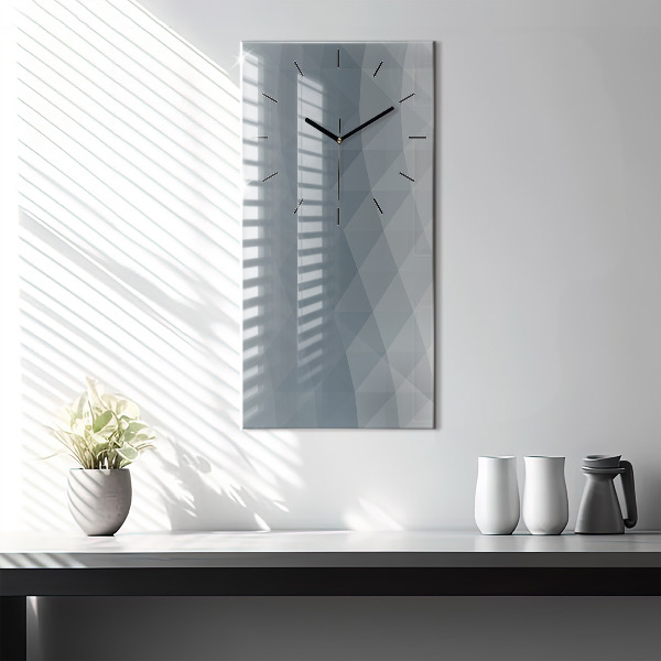 Modern vertical wall clock Gray abstraction