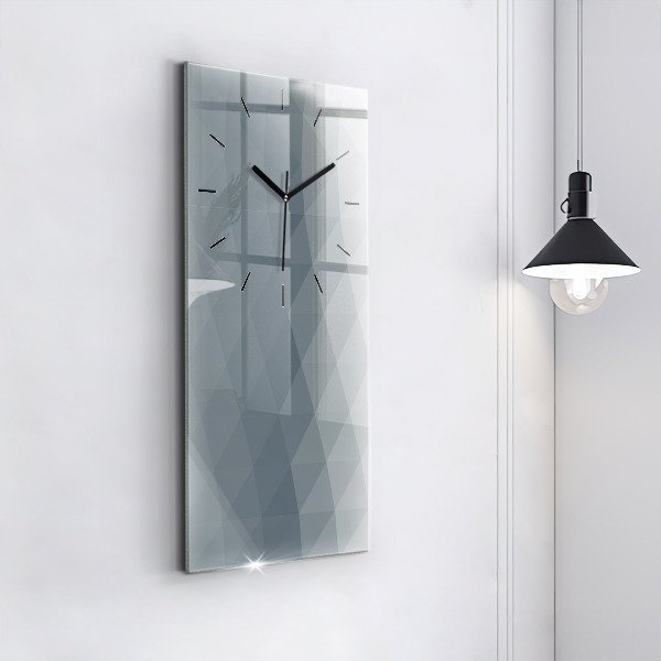 Modern vertical wall clock Gray abstraction