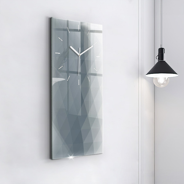 Modern vertical wall clock Gray abstraction