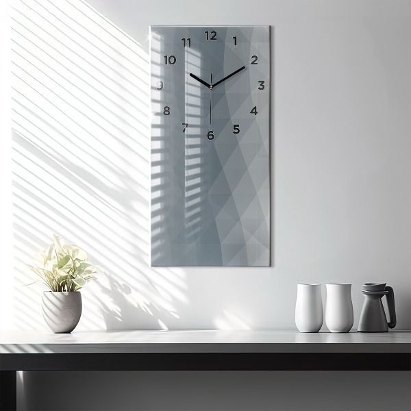 Modern vertical wall clock Gray abstraction