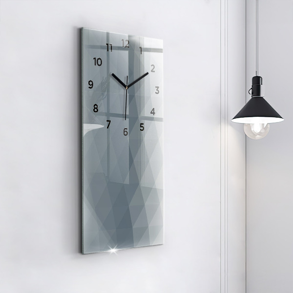 Modern vertical wall clock Gray abstraction