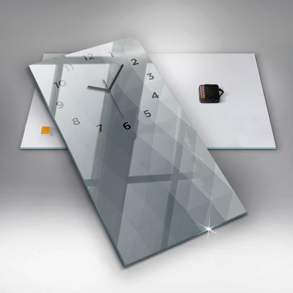 Modern vertical wall clock Gray abstraction