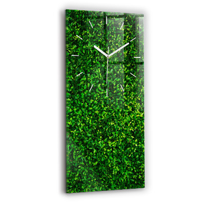 Modern vertical wall clock Hedge leaves