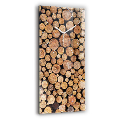 Modern vertical wall clock Tree rings