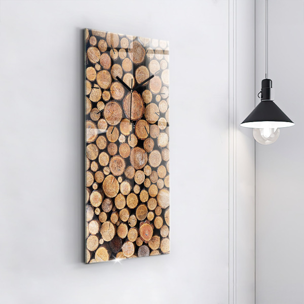 Modern vertical wall clock Tree rings