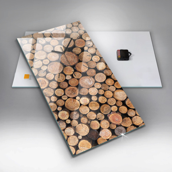 Modern vertical wall clock Tree rings