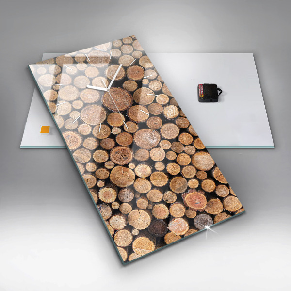Modern vertical wall clock Tree rings