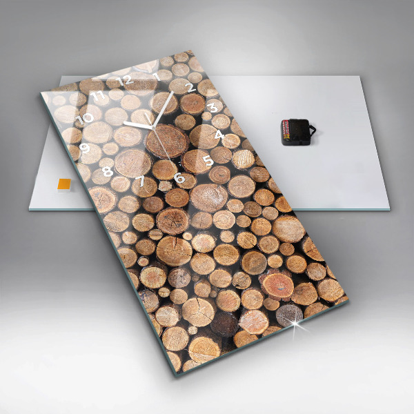 Modern vertical wall clock Tree rings