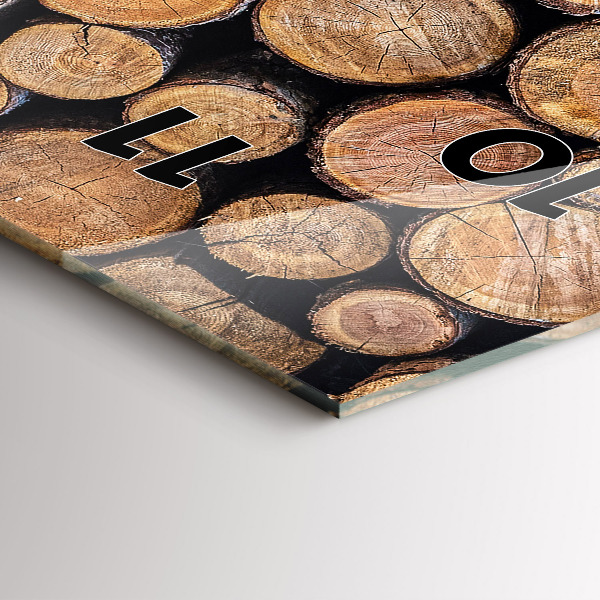 Modern vertical wall clock Tree rings