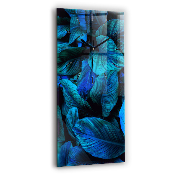 Modern vertical wall clock Tropical nature