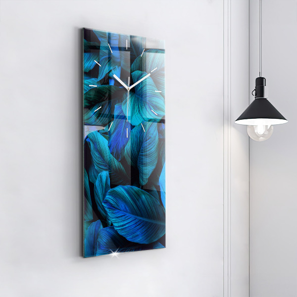 Modern vertical wall clock Tropical nature