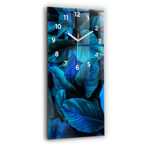 Modern vertical wall clock Tropical nature