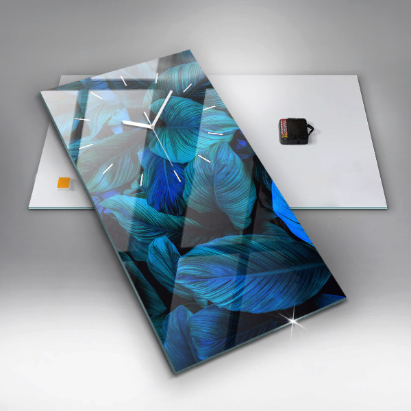 Modern vertical wall clock Tropical nature