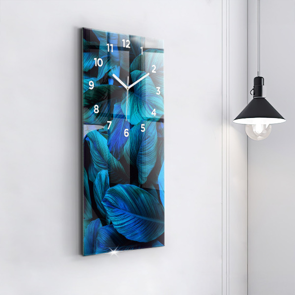 Modern vertical wall clock Tropical nature
