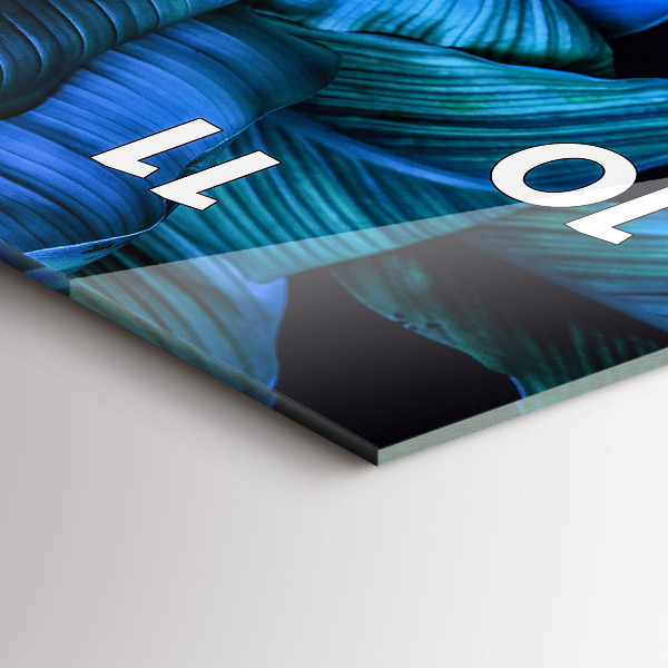 Modern vertical wall clock Tropical nature