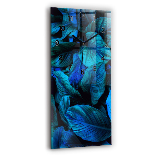 Modern vertical wall clock Tropical nature